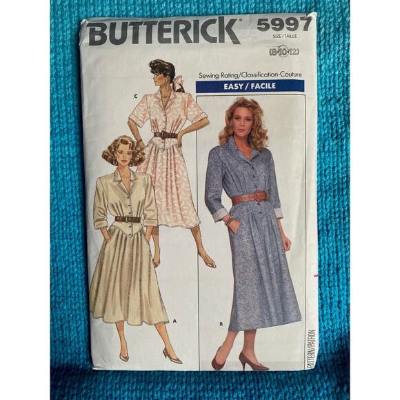 Butterick Sewing pattern 5997 dress maxi sz 8 10 - Picture 1 of 6